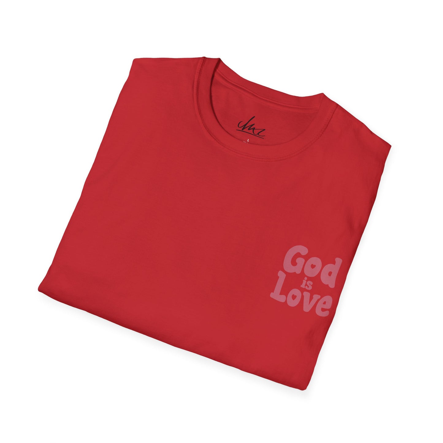 God Is Love Salmon Unisex Softstyle T-Shirt